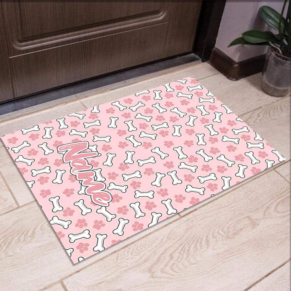 Tappeto Stampato con Nome Personalizzato per Cane, Tappeto per Sedia da Ufficio, Soggiorno, Camera da Letto, Cucina, Decorazioni, Regali.