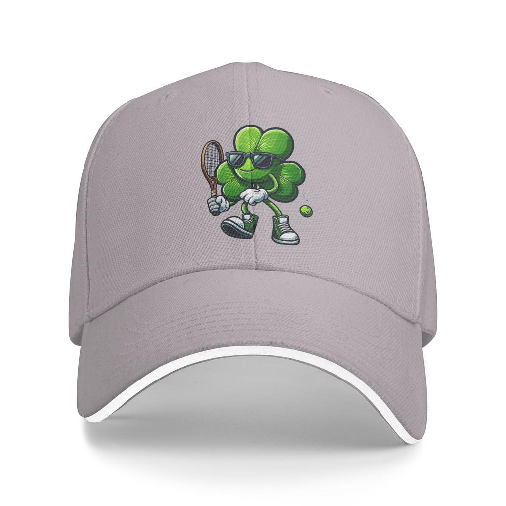 Tennis Player St Patricks Day Shamrock Clover Irish Prid Casual Baseball Cap Spring Trucker Hat Breathable Outdoor Hip Hop Hats