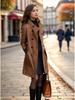 European-American Autumn/Winter Wool Coat, Plus Size, Korean Slim Fit Long Trench.