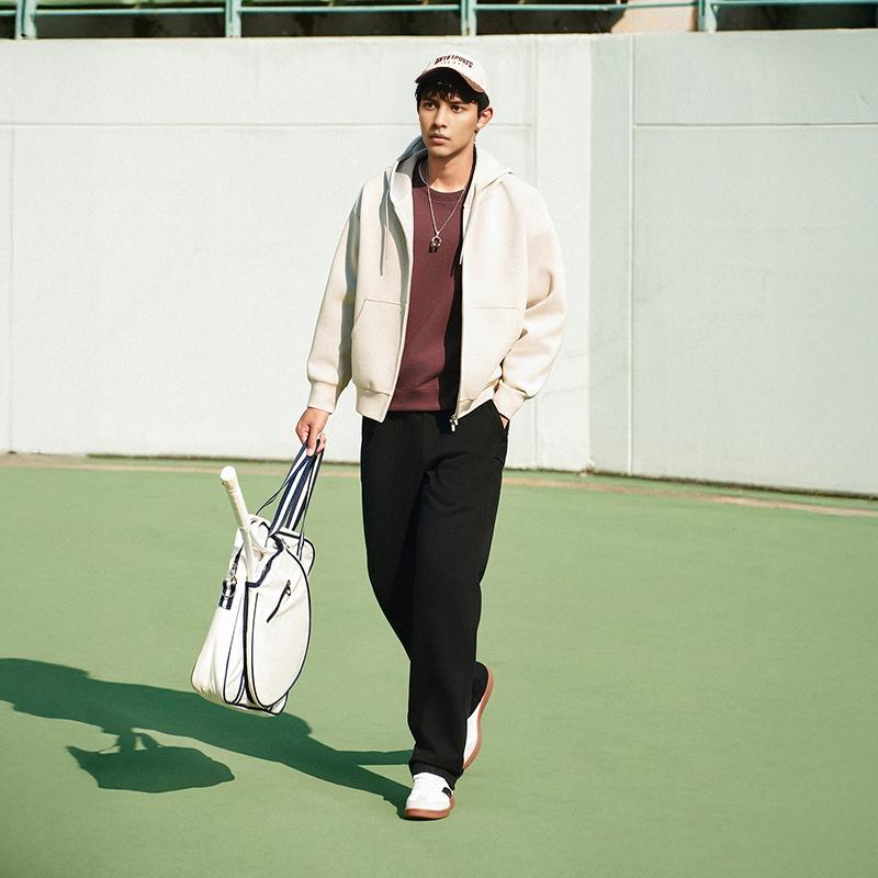 Anta Autumn And Winter Thickened Warm Straight Casual Sports Pants Men bottoms 952547307-1