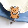 Easy To Pull Badge Holder Clips Name Card Exhibition Enfermera Retractable Badge Reel Cartoon Acrylic ID Card Holder