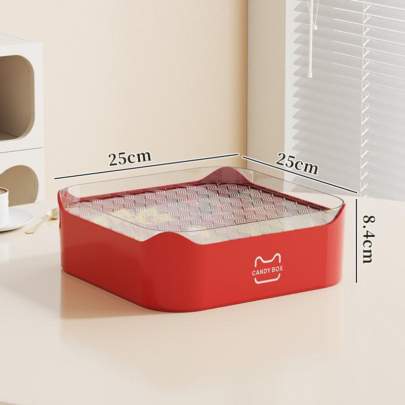 Candy Box Household Living Room Coffee Table Melon Seeds Dried Fruit Plate Layered Grid Non-flavored Storage Box Housewarming Box