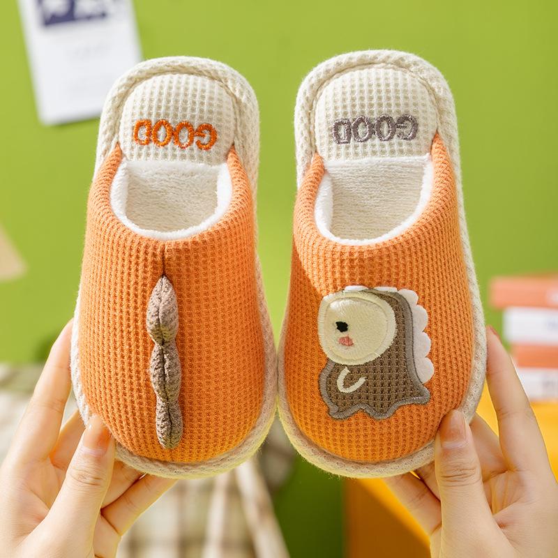 Süße rutschfeste Baumwollhausschuhe für Kinder - Prinzessinnen- & Hasen-Designs, Perfekt für den Innenbereich im Herbst/Winter