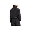 Adidas Originals Loose Polar Fleece Sweatshirt Half Zip Comfortable Striped Women Sweatshirt Black IY7266