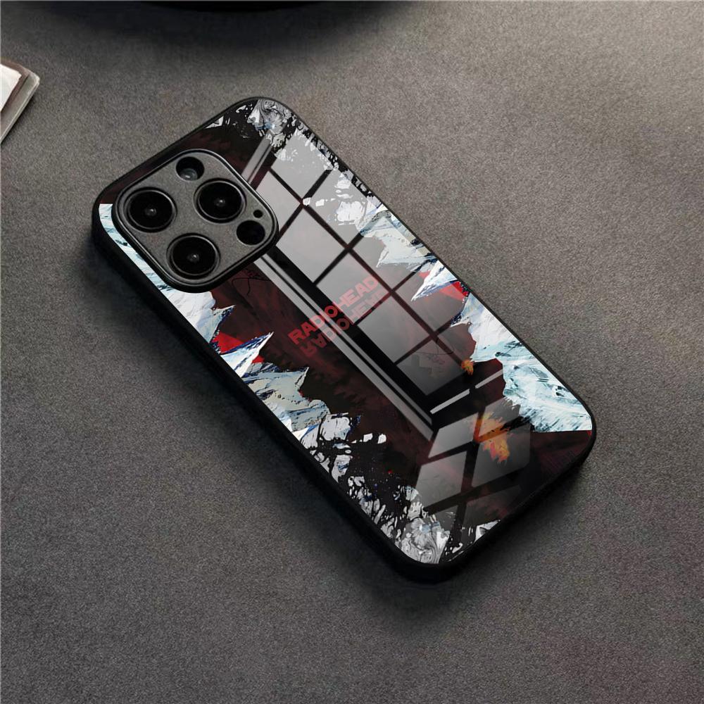 Art Rock Band Radiohead Music Phone Case For 17 Pro Max IPhone 16 Pro 14 12 11 13 Mini X XR XS 15 Plus SE Glass Cover