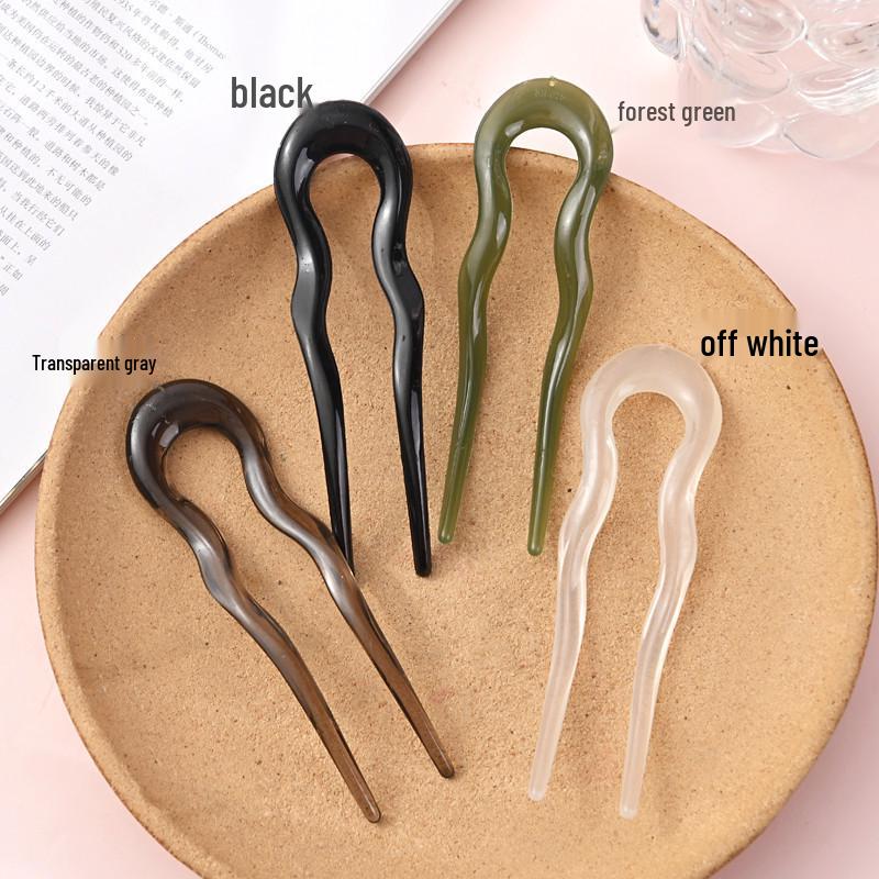 Ancient Style U-Shaped Hairpin for Women - Elegant Bun Accessory