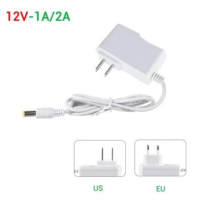 EU/US Power Supply Adapter Transformer AC 100-240V To DC 12V 1A 2A Universal Charger Power Switch For LED Strips Light Converter