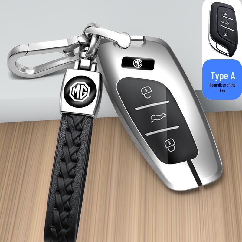 Key Case for 22 MG6 Models & 21 6Pro5 Models with Metal Shell & EZS Buckle - Fits MG Navigator, ZS, HS - Minimalist Style