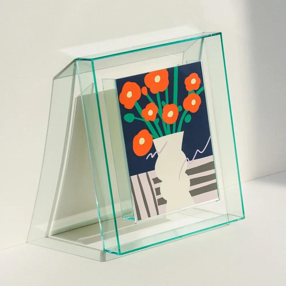 Colorful Acrylic Photo Frames Modern Simple 6 Inches Poster Painting Ins Style Table Picture Frames Wall Decoration Creative DIY