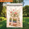 Bouquet On Books Single Sided Polyester , Holiday Yard Garden Flag - Single-Sided, Polyester, Outdoor Yard Decor