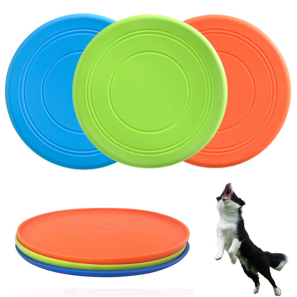Utomhussporter Hållbar Tuggdjur Träningsleksak Interaktiva Hundleksaker Motståndsbett Mjuka Gummileksaker Djur Flygande Tallrikar Hund Frisbee