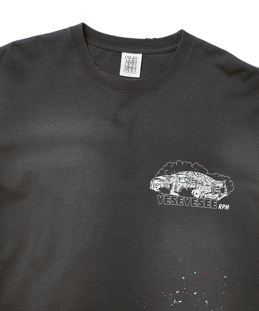 YESEYESEE Y.E.S Vintage Racing Tee Charcoal