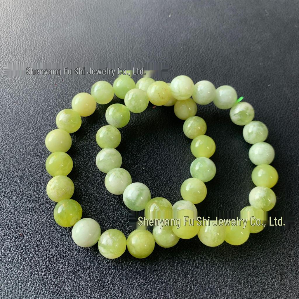 Natural Xiuyan Jade Bracelet - Green-Blue Hues, Grape Milk Cap, Becomes Greener and More Translucent with Wear, High Quality, In Stock.