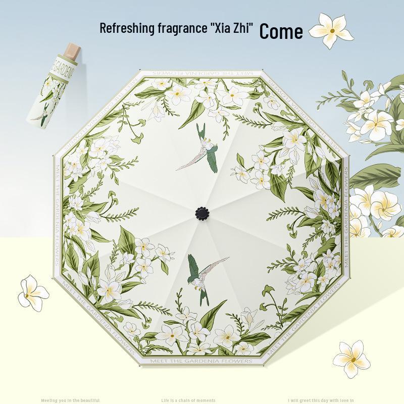 Premium Black UV-Resistant Dual-Purpose Women's Umbrella & Parasol