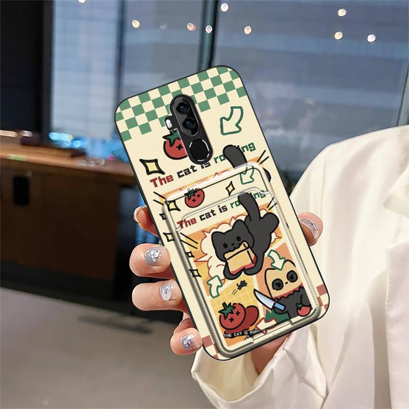 Cute Silicone Phone Case For Oukitel C12 Pro/C12 Fashion Design TPU Soft Case Card Sleeve Shockproof Cartoon Protective