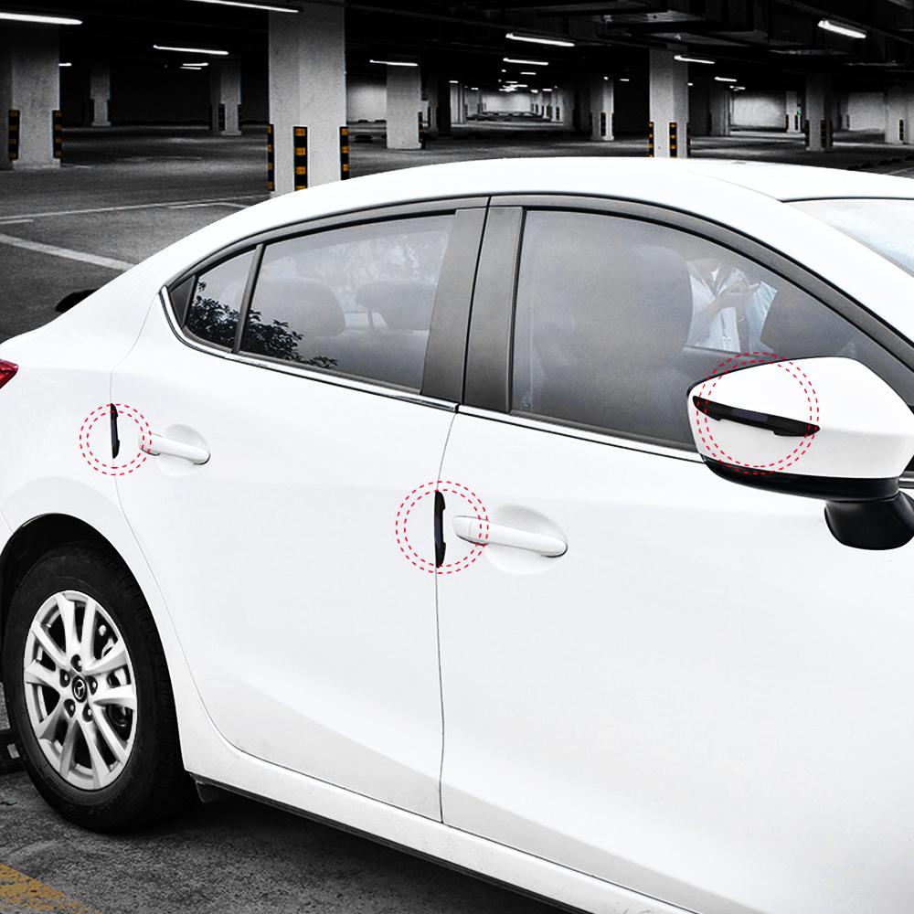 4 Stück Auto Tür Anti-Kollisions-Stoßstangenstreifen Crashschutz Aufkleber für MITSUBISHI Ralliart Lancer Competition Outlander ASX EX