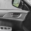 A87Q-Carbon Fiber for Subaru Impreza 2009 2010 2011 Car Inner Door Handle Panel Cover Trim Interior Accessories