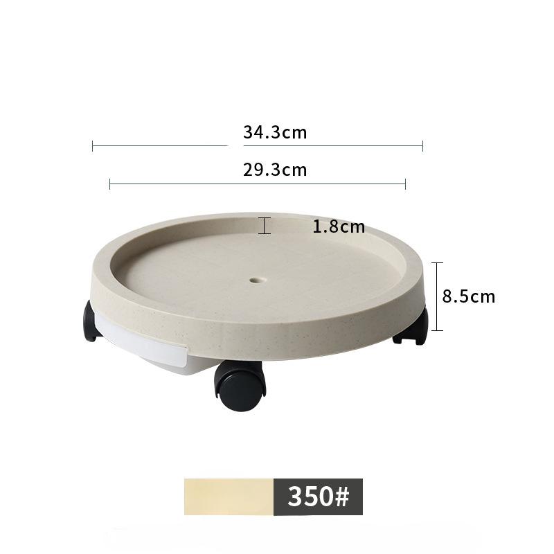 Mobile Flowerpot Tray Universal Wheel Circular Plastic Base Portable and Thick Resin Flowerpot Accessories for Home Use