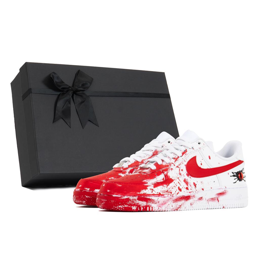 Nike Air Force 1 3 Volte Laboratorio Antiscivolo Resistente all'Abrasione Scarpe da Skateboard Basse Unisex Bianco Rosso CW2288-111(TeamP-S-BOX)