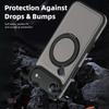 For iPhone Air Case with Ring Kickstand Compatible with MagSafe PU Leather Back Cover