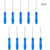 10PCS Mini Phillips Screwdriver, 2mm Cross Head with Blue Non-slip Handle for Small Appliances, 2.56"(65mm) Total Length, Non-magnetic