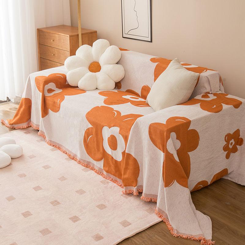 Flower Padded Sofa Cover Chenille Four Seasons Universal Sofa Cushion Cloth Anti-slip Cat Scratch Sofa Cover