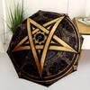 Gyllene Pentagram Väggdekoration: Mystisk Symbolkonst för Ditt UtrymmeParaply, Bärbart 3-fällbart Paraply för Män & Kvinnor, Julklapp ES146