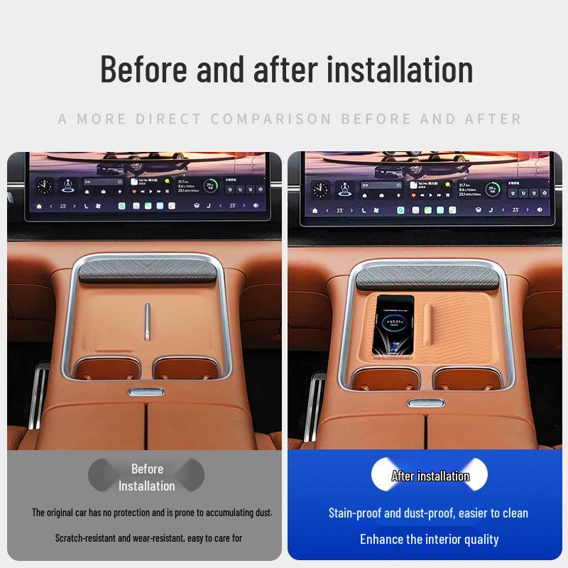 2026 Leapmotor D19 Wireless Charging Silicone Pad for Car Interior Decoration and Modification.