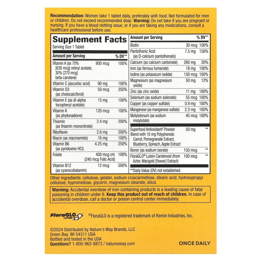 Nature's Way Alive! Women's Complete Multivitamin, 50 Tablets