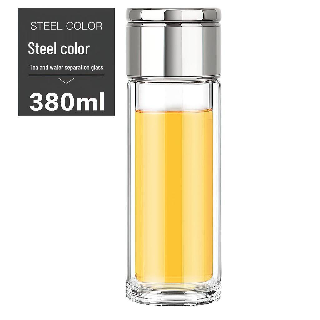 Mini Teacup with Double Layer Insulation and Tea-Water Separation – Portable Travel Glass