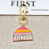 1Pcs Alloy Fitness Keychain Sports Theme Pendant Bag Charm Decorative Key Ring Gift For Sports Lover