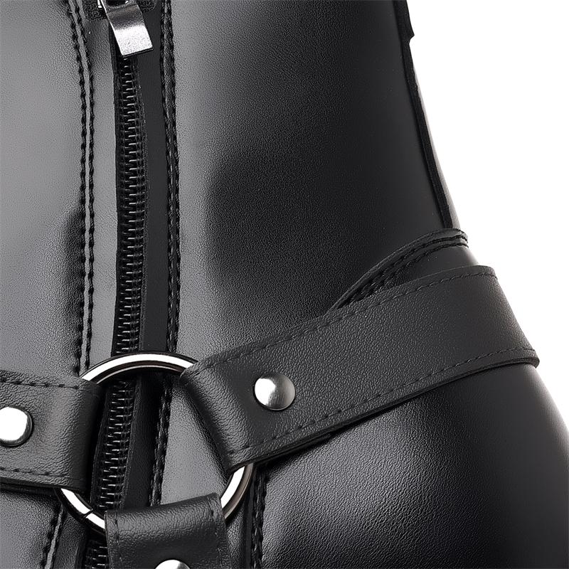 Herren Chelsea Stiefeletten Casual Lederschuhe Western Cowboystiefel Schwarz Braun Reißverschluss Hochzeit Büro Abendschuhe Herren Motorradstiefel