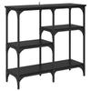 Console Table with Shelf Black Oak Effect 80 X 29 X 75 Cm
