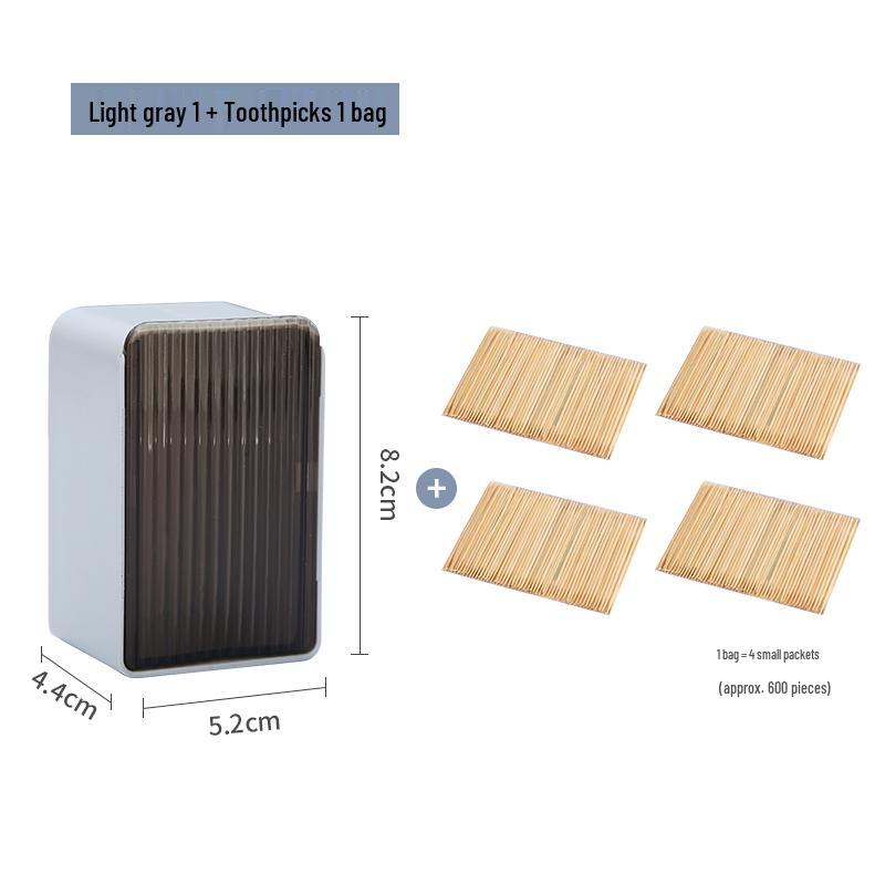 Wall-Mounted Flip-Top Toothpick Holder - Creative Plastic Design for Home and Restaurant