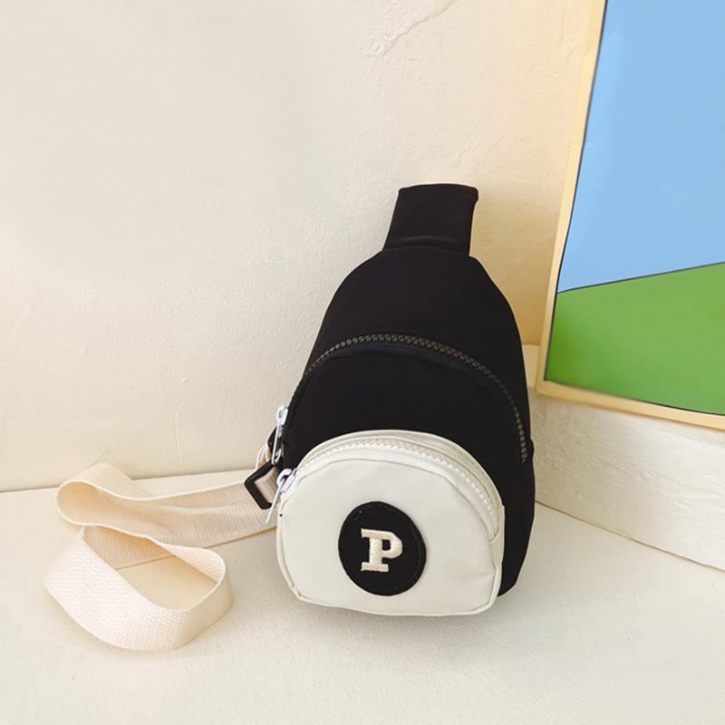 Children's Bag Boy Crossbody Bag Letter Contrast Color Kids Chest Bag