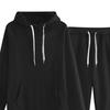 Women Plush Hoodie and Pants Set 2 Pcs Solid Color Long Sleeve Top Elastic Waist Ankle Banded Trousers Thick Sport Fitness Suit