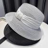 Fashionable Summer Woven Top Hat Women's Light Luxury Top Hat Breathable Sun Hat New Sun Protection Basin Hat