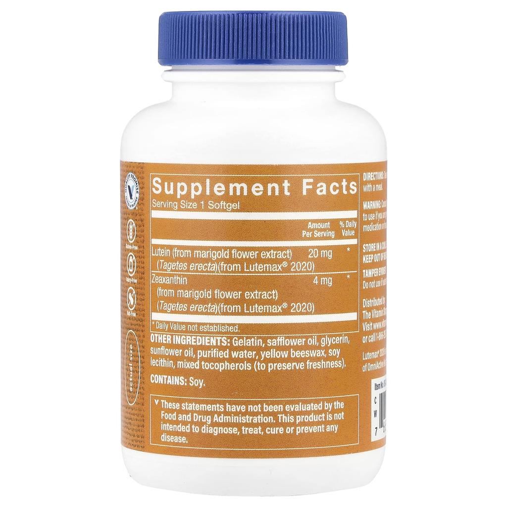 Lutein, 20Mg, 120 Softgels