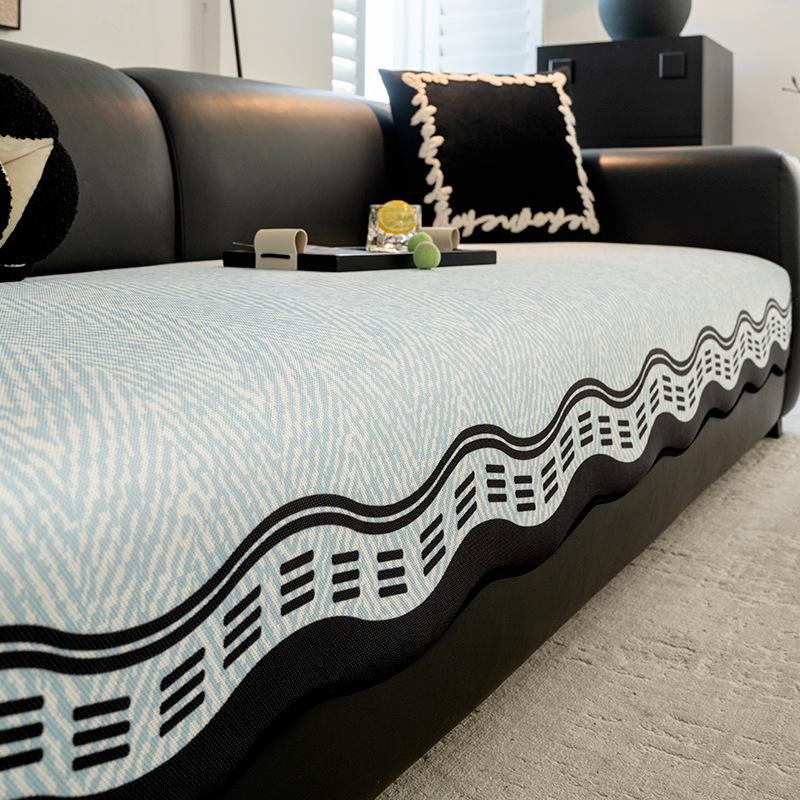 

Summer Ice Silk Special-Shaped Sofa Cushion New Irregular Leather Sofa Mat Seat Cushion Non-Slip Straight Row Sofa Cushion 70*70cm