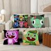 1Pc Anmie A-Happy Tree Friends-S Pillow Case Fashion Square Pillowcase Bedroom Sofa Room Ins Decoration Leisure