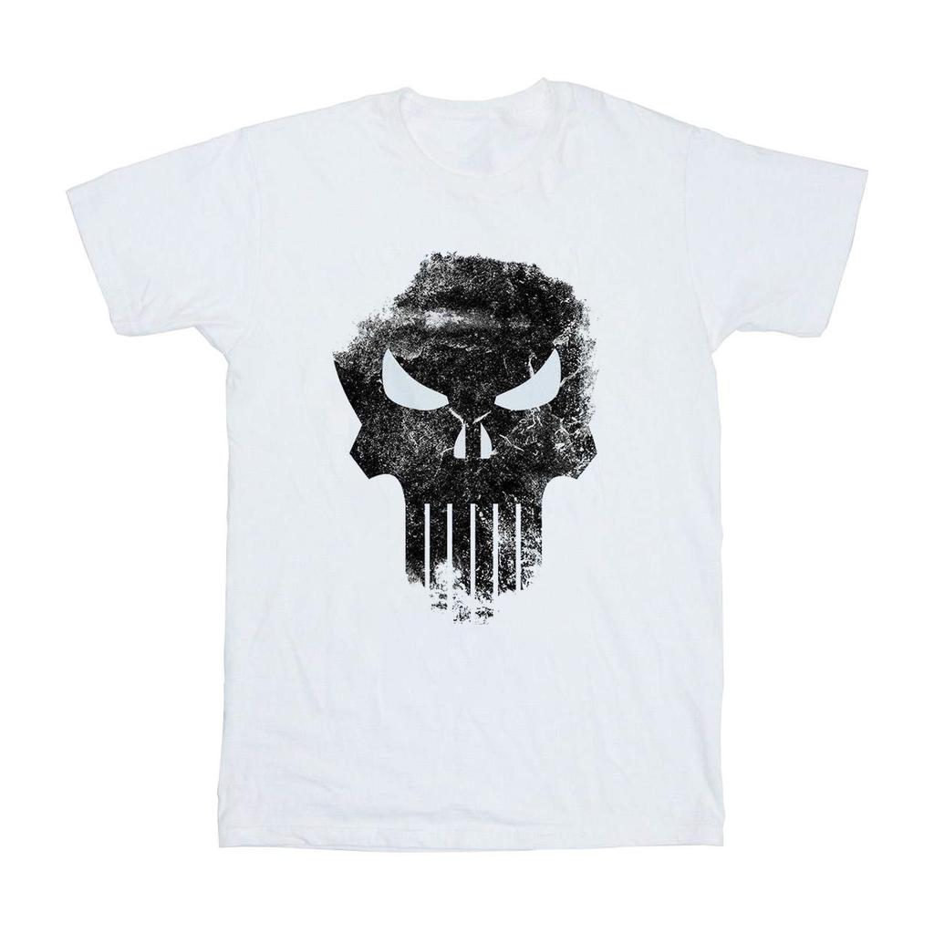 Marvel Mens The Punisher Distrressed Skull T-Shirt