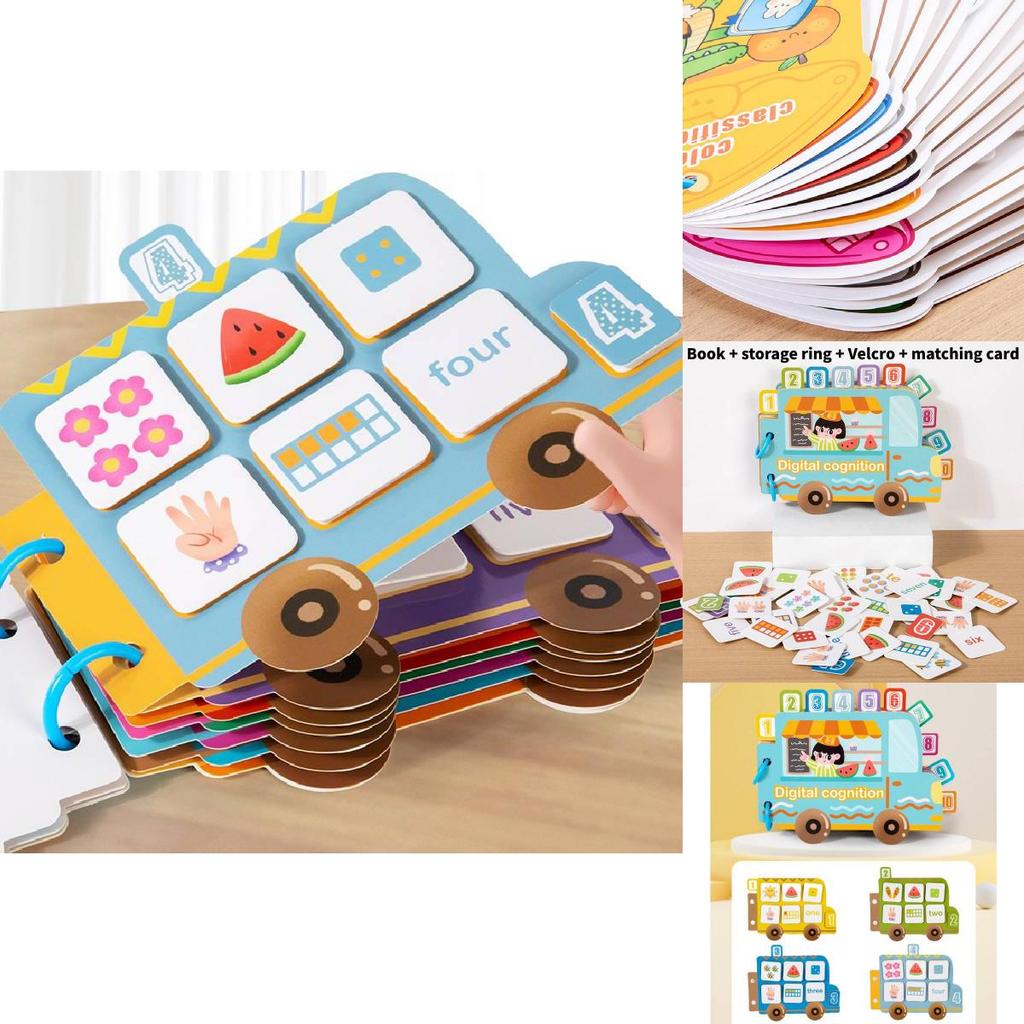 Frozen Quiet Stickerbuch für Kinder mit Zahlen- und Farbsortierung Lernspielzeug Charaktere enthalten