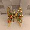 Gold Butterfly with Colorful Beads, Decorative Hair Accessory for Women and Girls