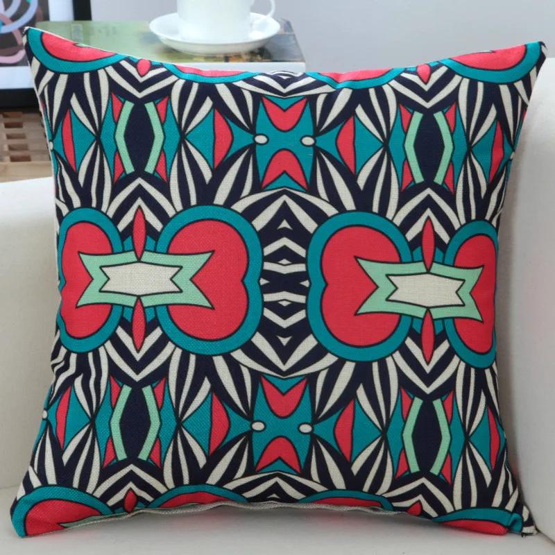 45x45cm Classic Vintage Ethnic Style Printed Cushion Cover Home Office Shop Sofa Chair Decorative Throw Pillowcase