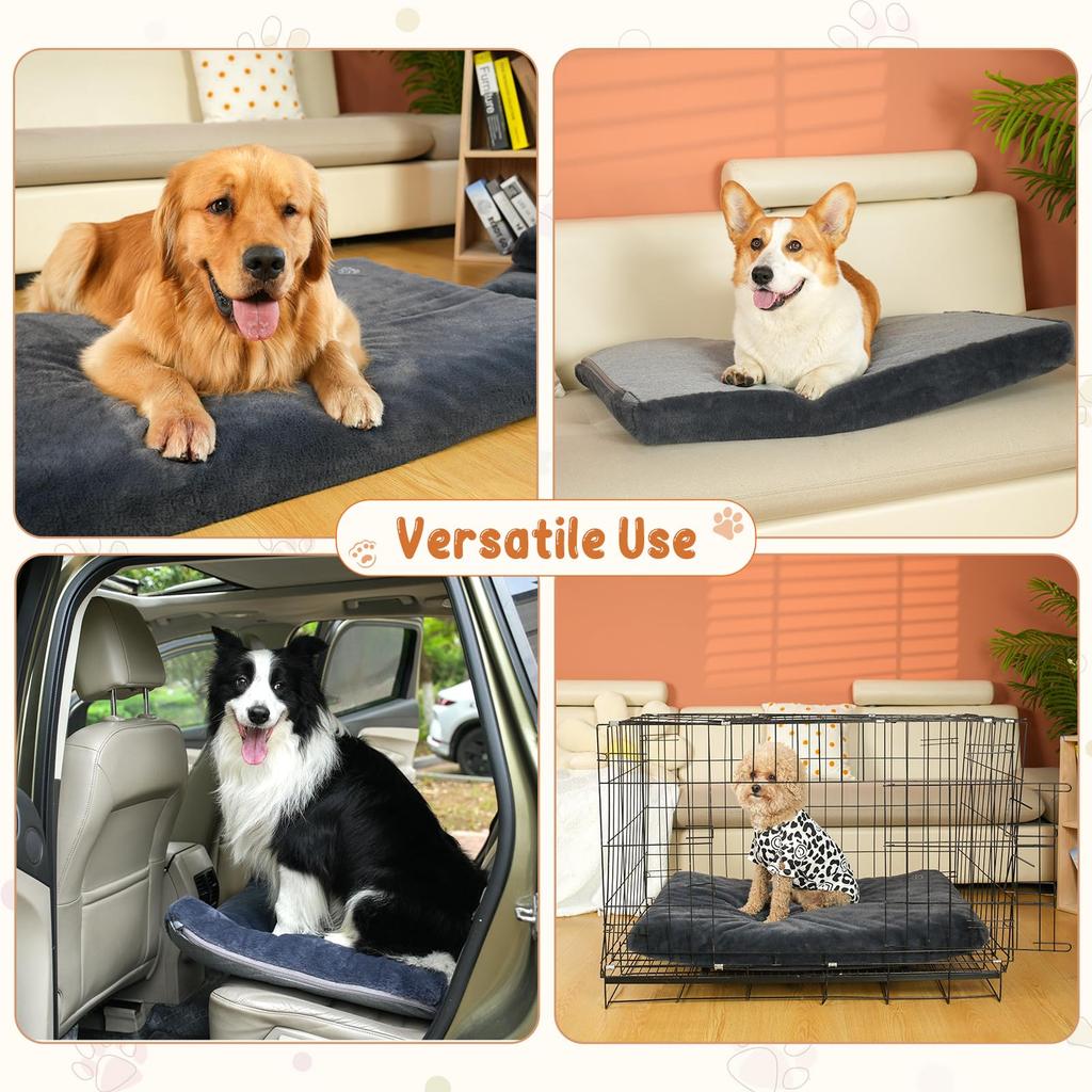 EMPSIGN Pet Mat, Dog Cushion, Dog Bed, Cat Bed, for Kennels & Cages, Indoor Use, Reversible, Summer & Winter Use, Year-Round Use, Heat and Cold Protec
