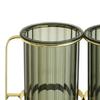 Chopsticks Drying Holder Iron PET Transparent Chopsticks Drying Caddy for Spoons Kitchen Green Gold
