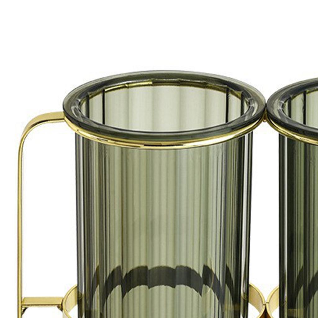 Chopsticks Drying Holder Iron PET Transparent Chopsticks Drying Caddy for Spoons Kitchen Green Gold
