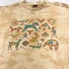 Vtg 90s SOUTHWESTERN NATIVE AMERICAN ART ANIMALS TIE DYE T-Shirt XL Soft Nature