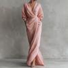 Women's Suede Lapel not Included Belt Maxi Dress Single-Breasted Long Sleeve Tailored Fall Winter Semi-Formal