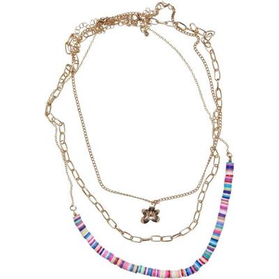 Urban Classics Kralen Bloemen Gelaagde Ketting (Pakket van 3)